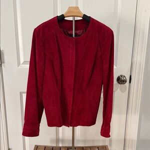 Alfani Crimson Leather Jacket